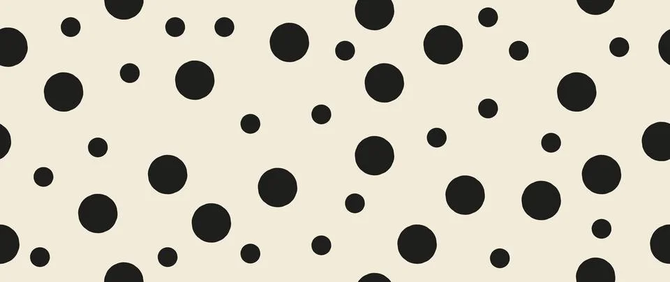 Vector flat background. Minimalist black trendy abstract polka dot pattern on a イラスト素材