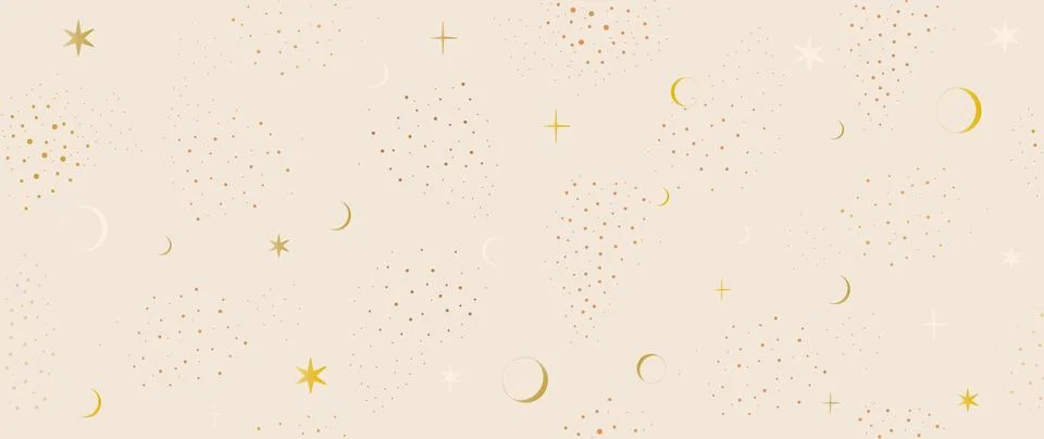 Vector flat background. Minimalist light brown pattern with small polka dots on Stock Illustration