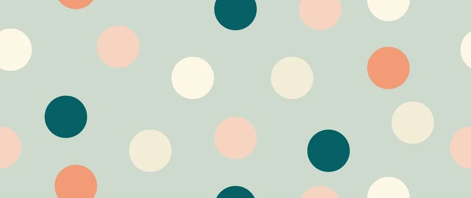 Vector flat background. Minimalist trendy abstract polka dot pattern on a mint Stockillustratie