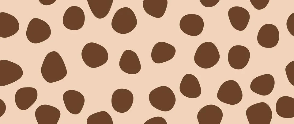 Vector flat background. Minimalistic brown trendy abstract polka dot pattern on Illustrazione stock