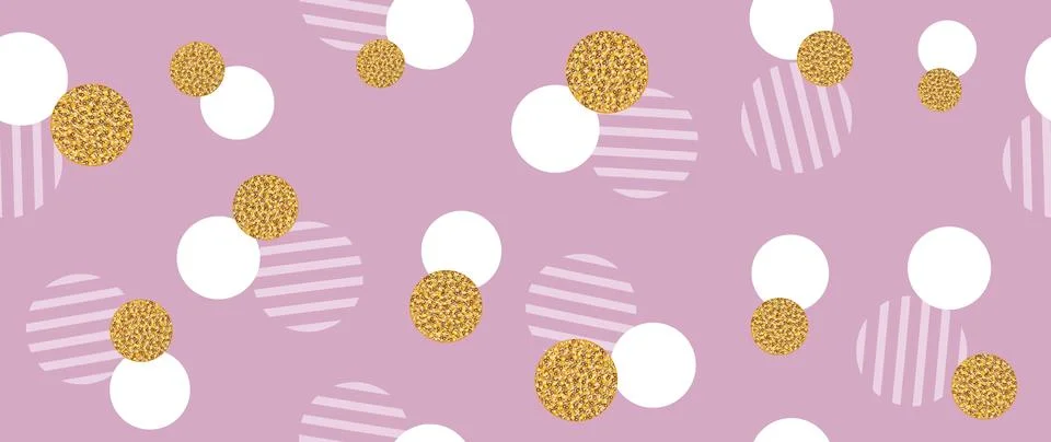 Vector flat background. Minimalistic white and gold trendy abstract pattern イラスト素材