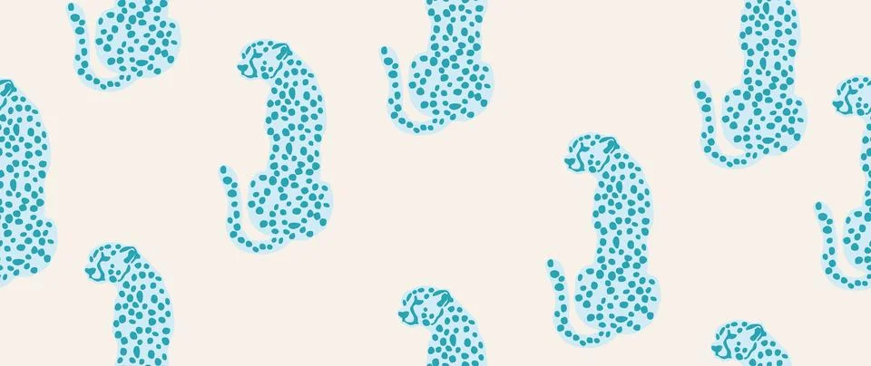 Vector flat background. Trendy panther pattern. Seamless pattern. Perfect for Stock Illustration
