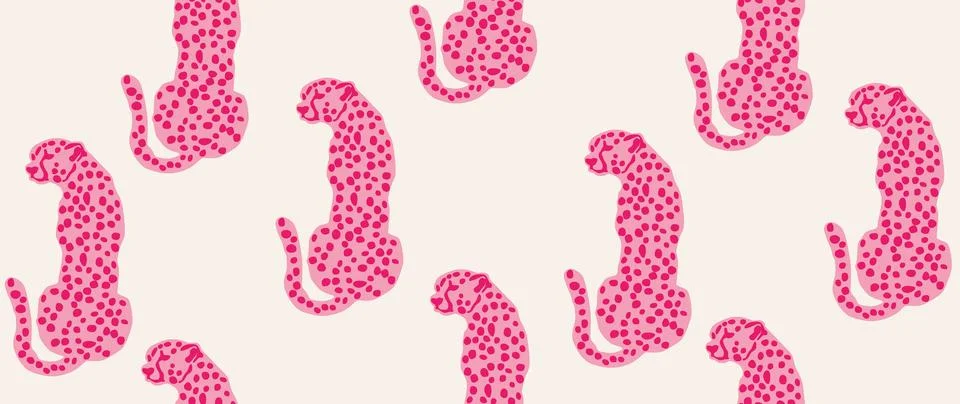 Vector flat background. Trendy panther pattern. Seamless pattern. Perfect for Stock Illustration
