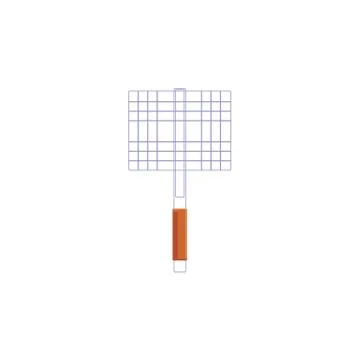 Vector flat barbecue grill symbol grilling basket Illustrazione stock