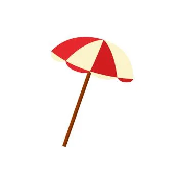Vector flat beach sun umbrella icon Stock Illustration