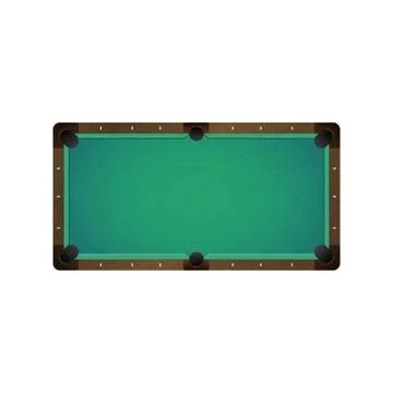 Vector flat billiard pool snooker empty table Stock Illustration
