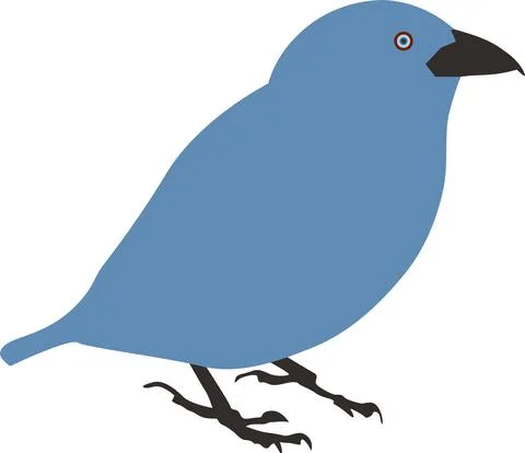 Vector Flat Bird Design Illustration Stock Illustration