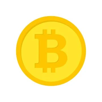 Vector flat bitcoins icon Stock Illustration