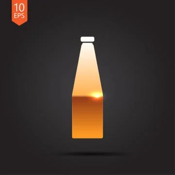 Vector flat bottle Stock Illustration