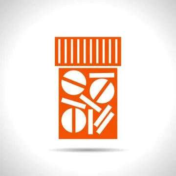 Vector flat bottle Stock Illustration