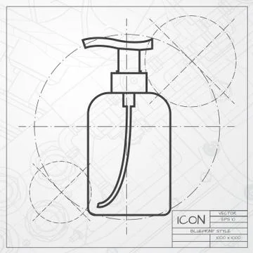 Vector flat bottle Stock Illustration
