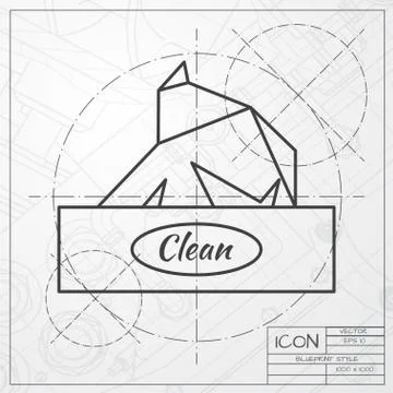 Vector flat box with napkin Stock Illustration