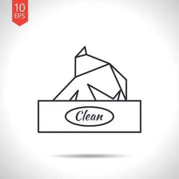 Vector flat box with napkin Stock Illustration