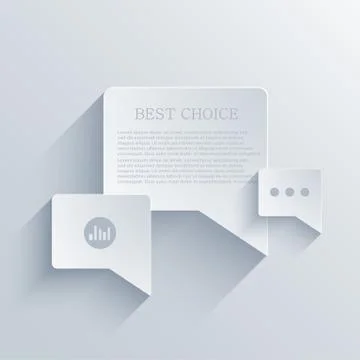 Vector flat bubble speech background. Illustrazione stock