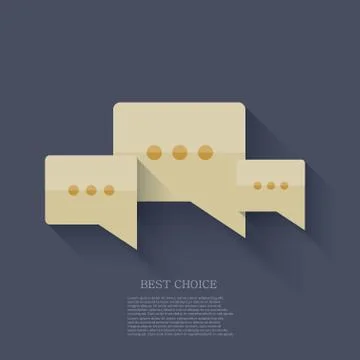 Vector flat bubble speech background. Eps 10 Stock Illustration