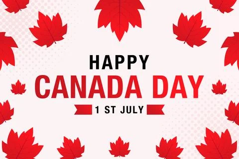 Vector flat Canada day background Stock Illustration