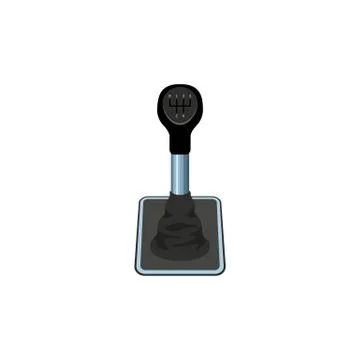 Vector flat car gear box, transmission, shifter Stock Illustration