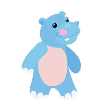 Vector flat cartoon animal clip art Stock Illustration