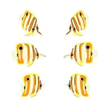 Vector flat cartoon animal clip art Stock Illustration