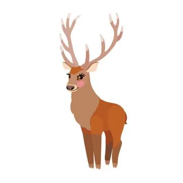 Vector flat cartoon animal clip art Illustrazione stock