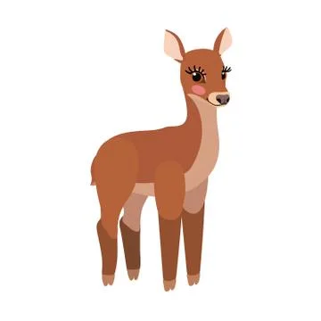 Vector flat cartoon animal clip art Stock Illustration