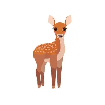 Vector flat cartoon animal clip art Stock Illustration