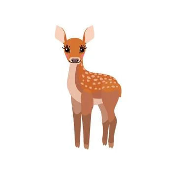 Vector flat cartoon animal clip art Stock Illustration