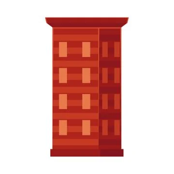 Vector flat cartoon office center building Ilustración de archivo