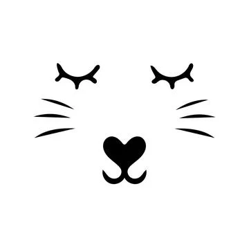 Vector flat cat nose Stock Illustration