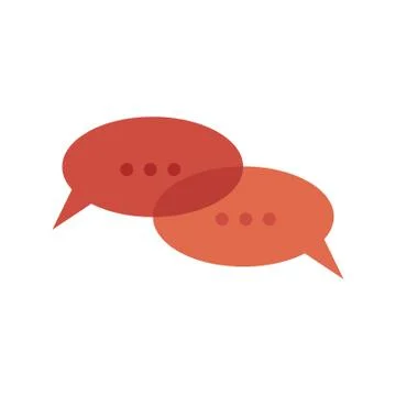 Vector flat chat message bubble icon. 스톡 일러스트