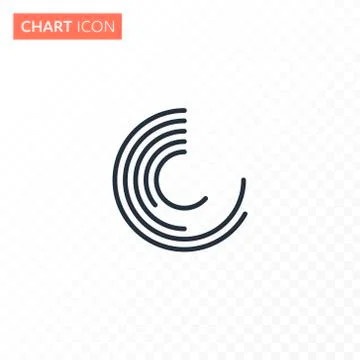 Vector flat circle modern chart diagram illustration. Stock Illustration