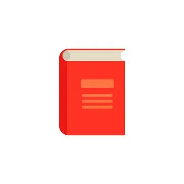 Vector flat closed book icon Stock Illustration