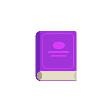 Vector flat closed book icon Stock Illustration