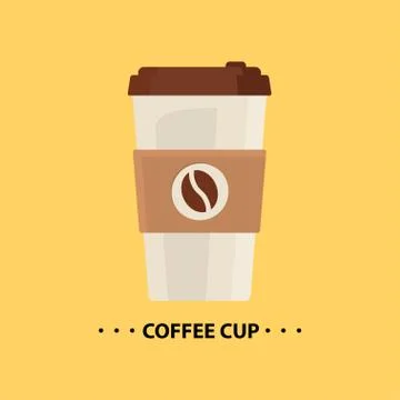 Vector flat Coffee cup icon Stock Illustration
