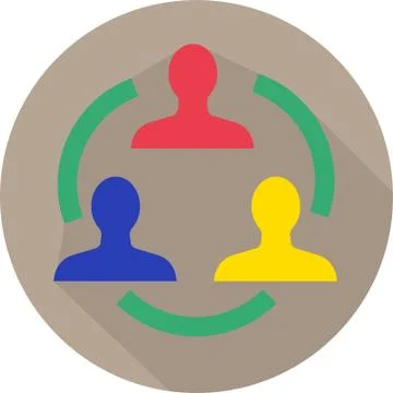 Vector flat Collaborate icon Stock Illustration