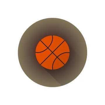 Vector flat color basketball ball. Stock Illustration