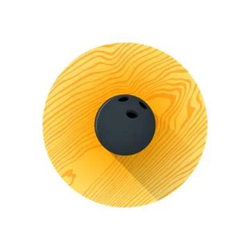 Vector flat color bowling ball. 스톡 일러스트