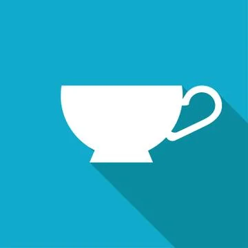 Vector flat color cups on shelf set Stock Illustration