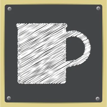 Vector flat color cups on shelf set Stock Illustration