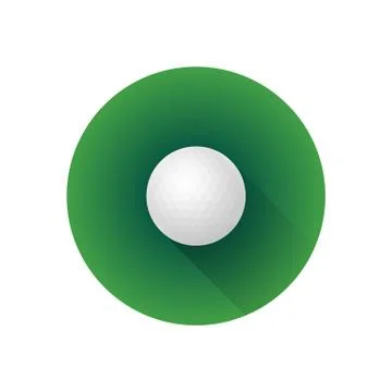 Vector flat color golf ball. Illustrazione stock
