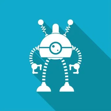 Vector flat color robot toy Stock Illustration