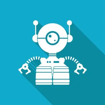 Vector flat color robot toy 스톡 일러스트