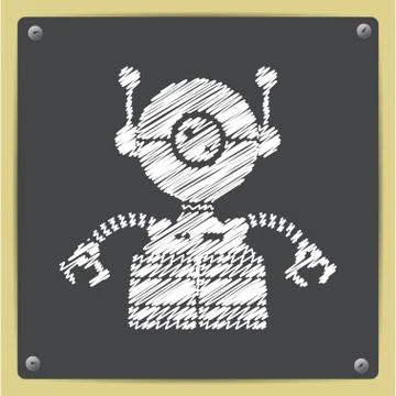 Vector flat color robot toy イラスト素材