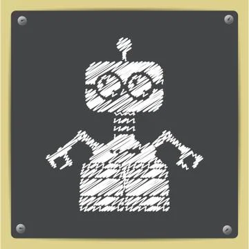 Vector flat color robot toy Stock Illustration