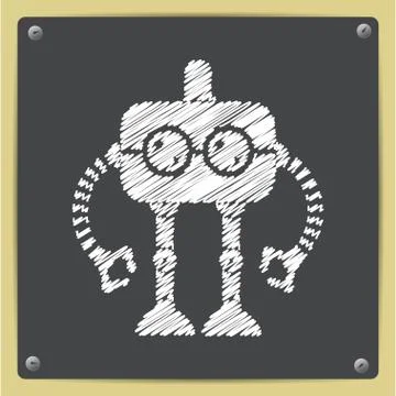 Vector flat color robot toy 스톡 일러스트