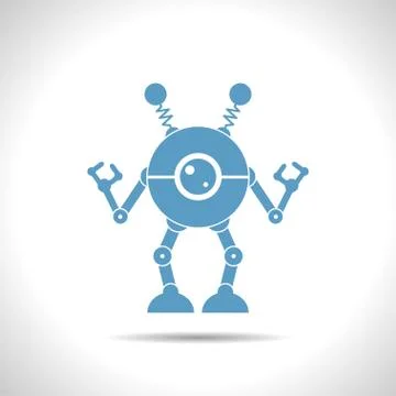 Vector flat color robot toy イラスト素材