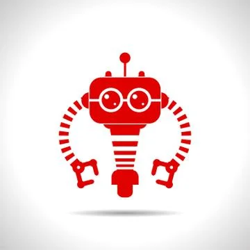 Vector flat color robot toy Stock Illustration