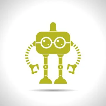 Vector flat color robot toy Stock Illustration