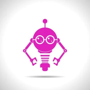 Vector flat color robot toy Illustrazione stock