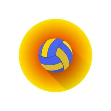 Vector flat color volleyball ball. Stock Illustration